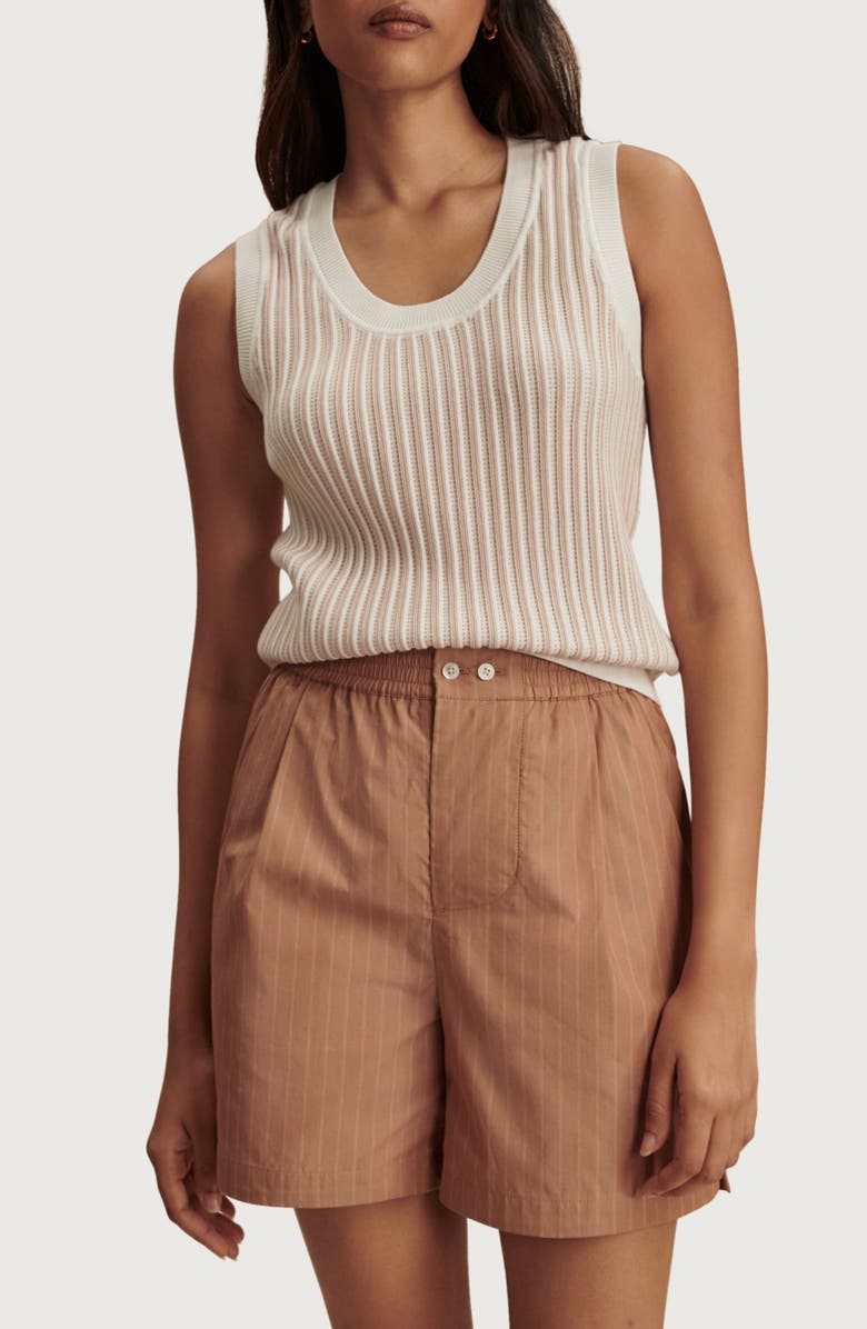 Varley Aldcroft Rib Knit Cotton Tank, Main, color, 