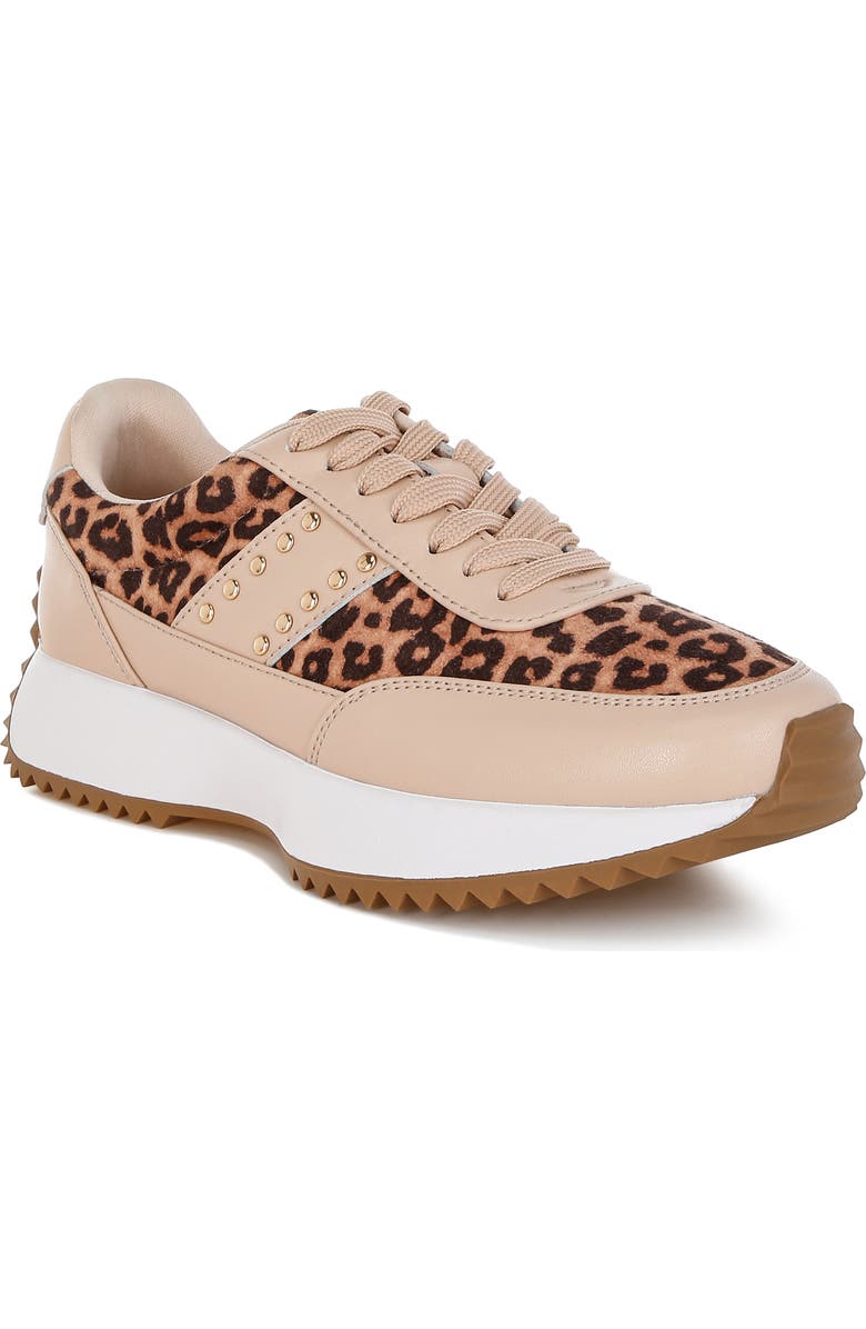 Rag & Co Lepark Studded Sneaker, Main, color, Beige