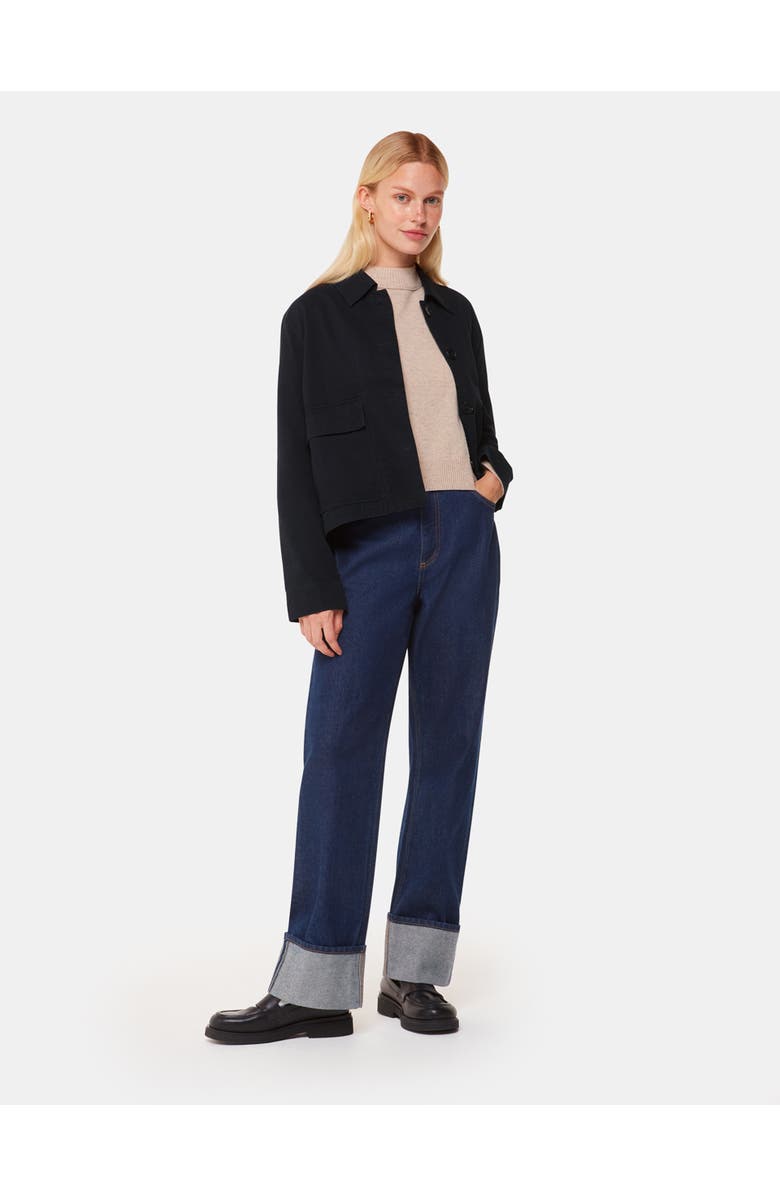 Whistles Marie Casual Jacket, Main, color, Washed Black
