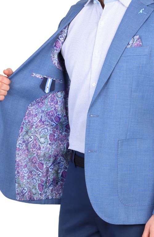 Tailorbyrd Cross Dyed Sport Coat In Steel Blue