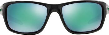 60mm Jade Irid Polarized Rectangle Sunglasses