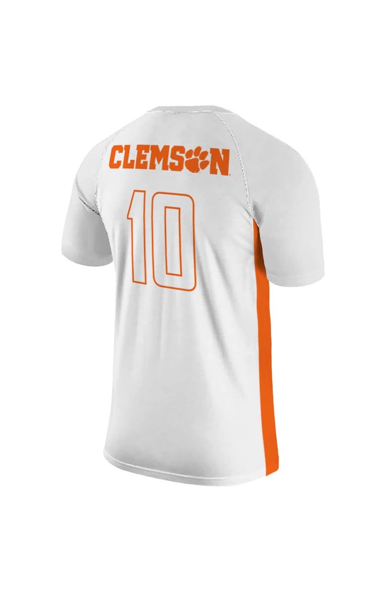Retro Brand Men's Original Retro Brand #10 White Clemson Tigers Soccer Jersey, Alternate, color, 
