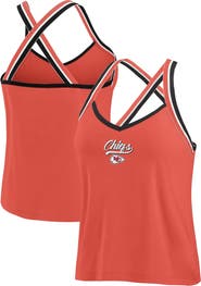 WEAR by Erin Andrews Women's WEAR by Erin Andrews Red Kansas City Chiefs Cross Strap Tri-Blend Tank Top