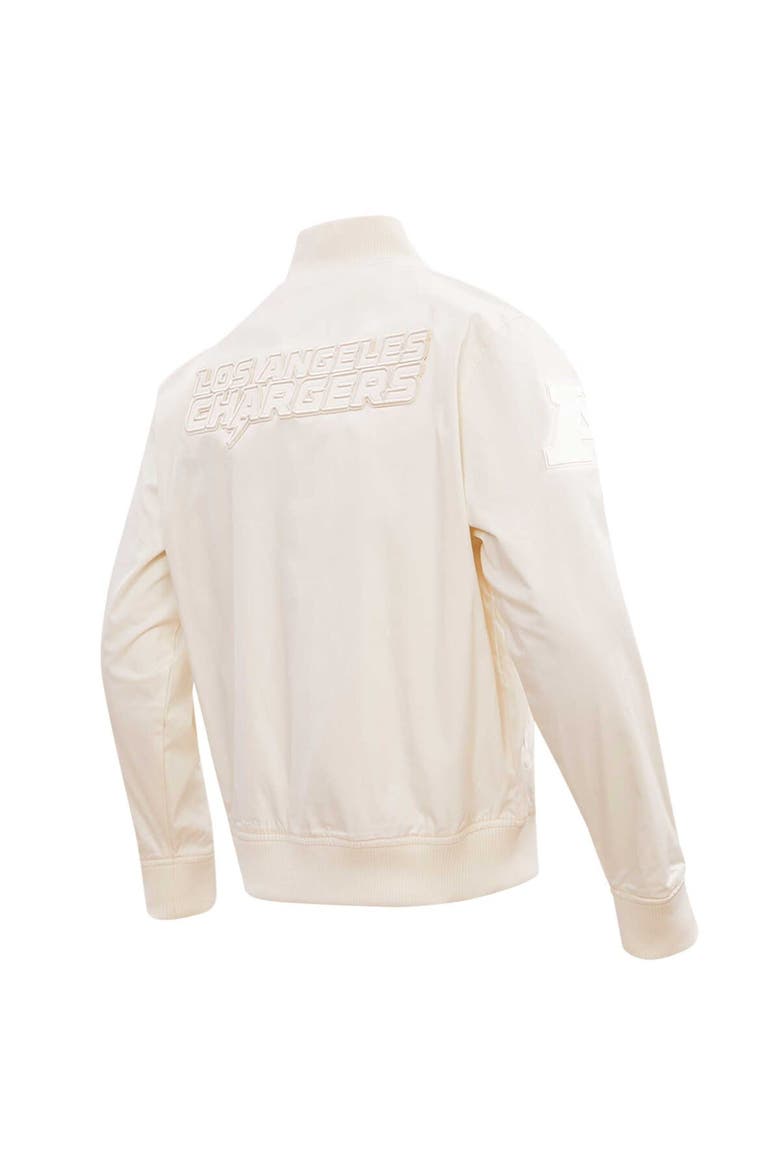 Men's Pro Standard Cream Los Angeles Chargers Neutral Full-Zip Jacket, Alternate, color, Cream