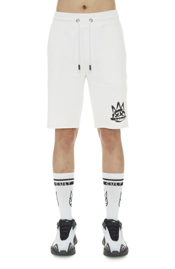 Cult Of Individuality Fleece Sweat Shorts In White