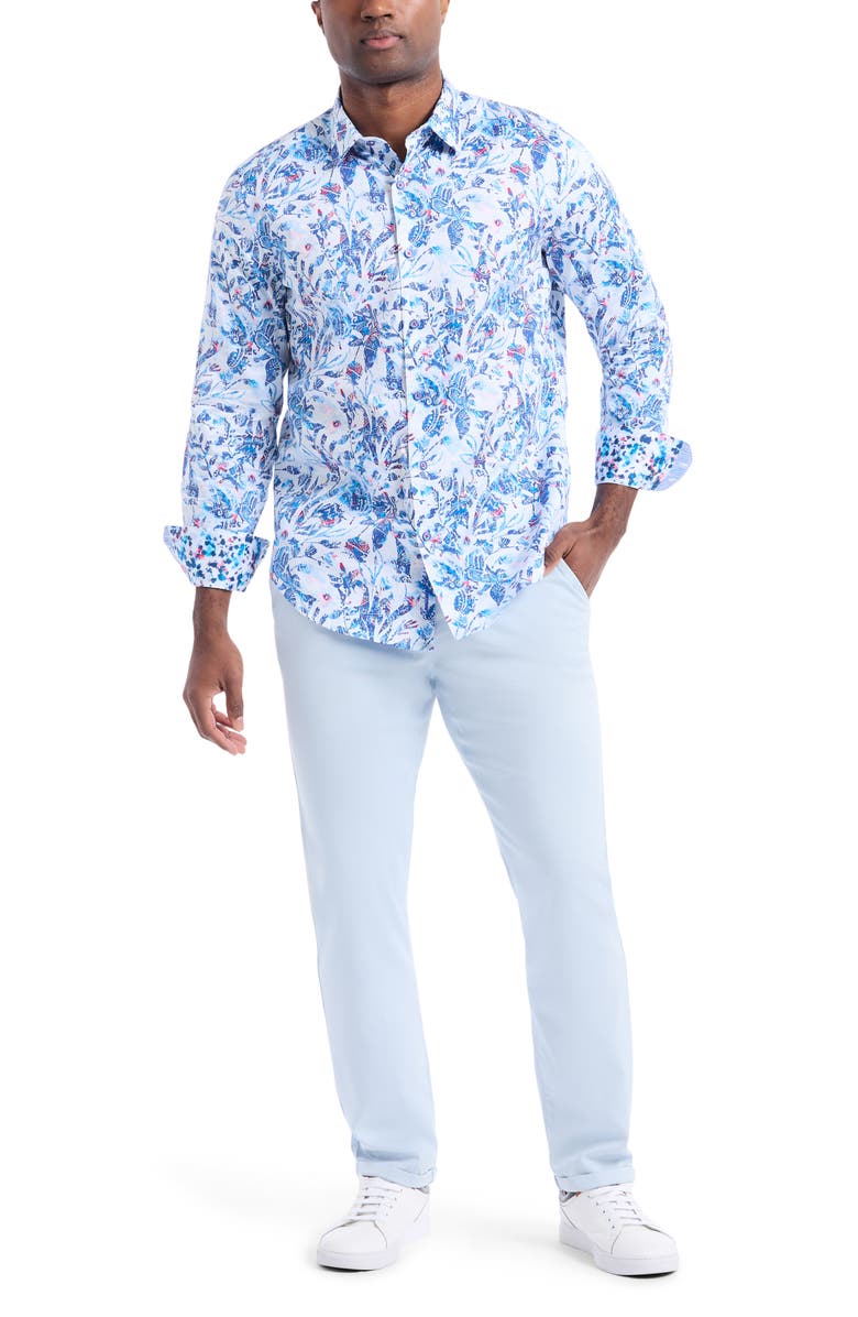 Robert Graham Long Sleeve Button Up Shirt, Alternate, color, Blue Multi