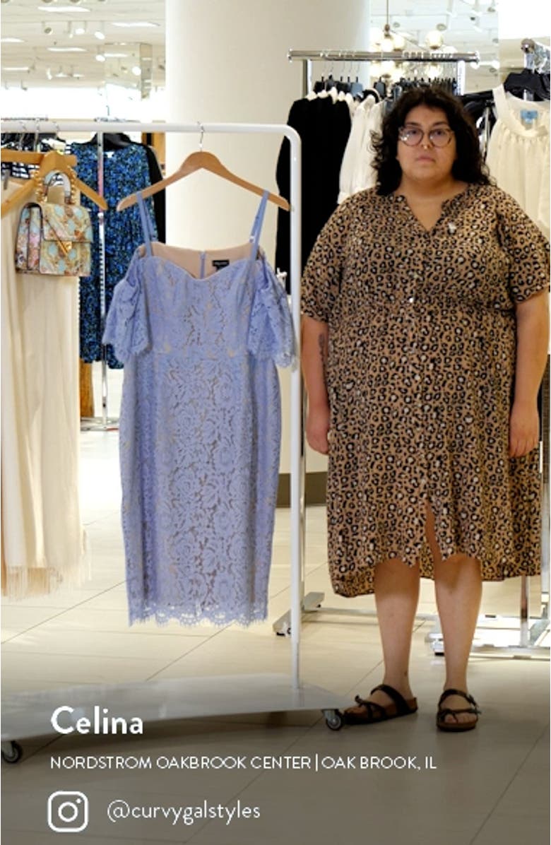 Lace Whisper Bodycon Cotton Dress, sales video thumbnail