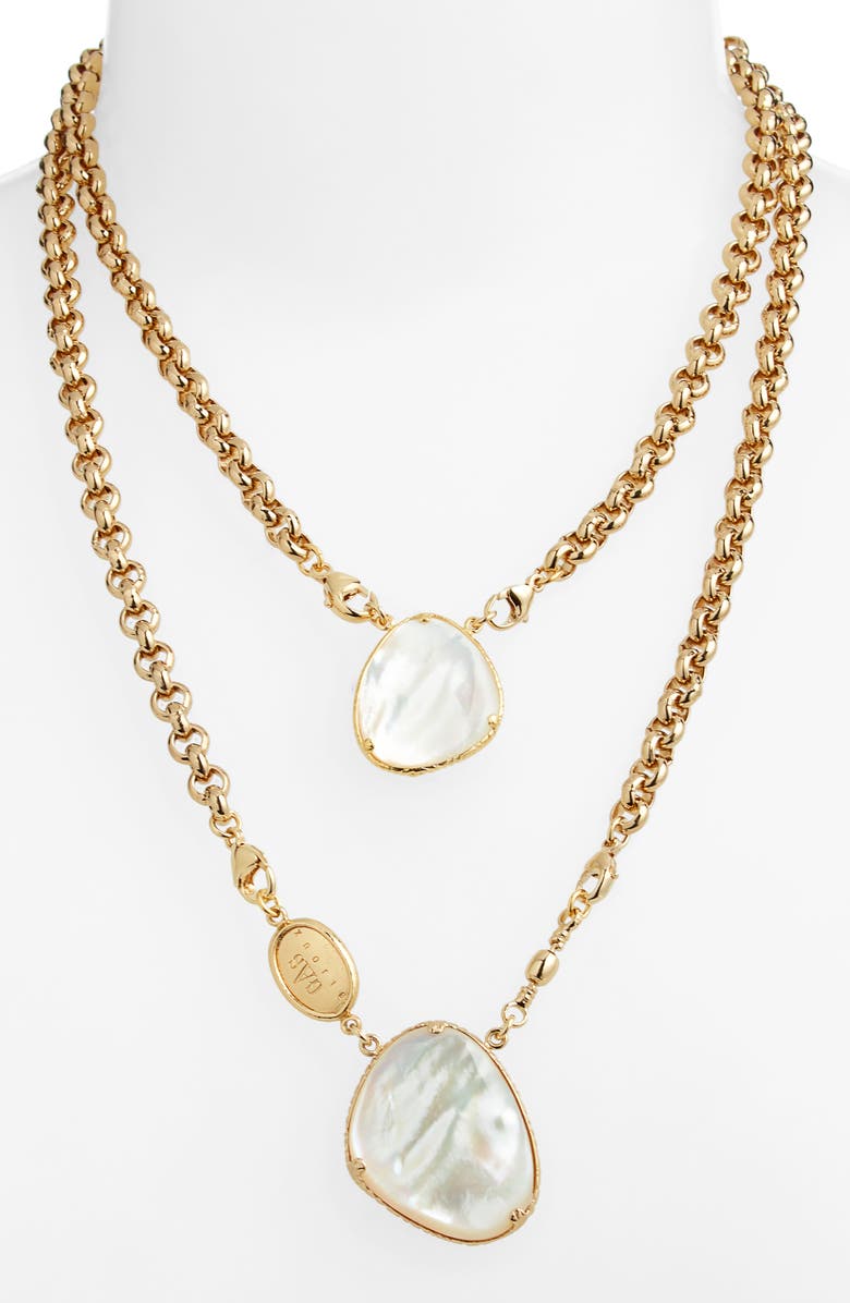 Gas Bijoux Scapulaire Layered Necklace, Main, color, 