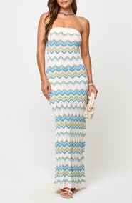 LSPACE Hallie Strapless Maxi Cover-Up Dress