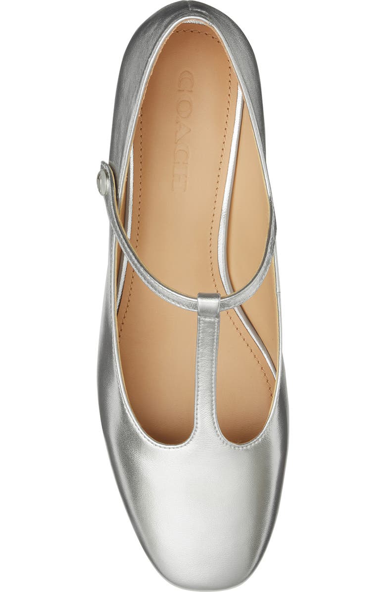 COACH Angelina T-Strap Pump, Alternate, color, Silver