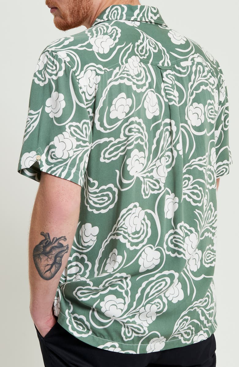 Ben Sherman Paisley Swirl Print Camp Shirt, Alternate, color, 