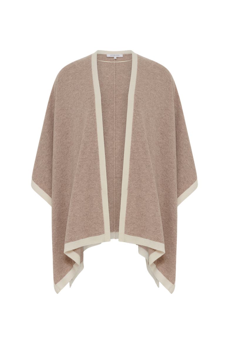 Lili Cashmere Draped Poncho, Alternate, color, Beige