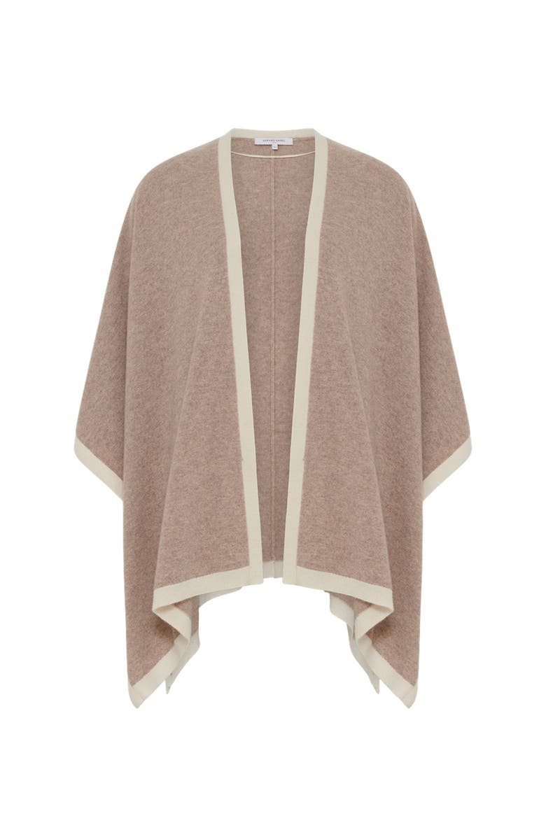 GERARD DAREL Lili Cashmere Draped Poncho, Alternate, color, Beige