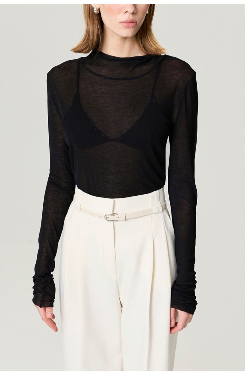 Nocturne Belt Detailed Pants, Alternate, color, Ivory