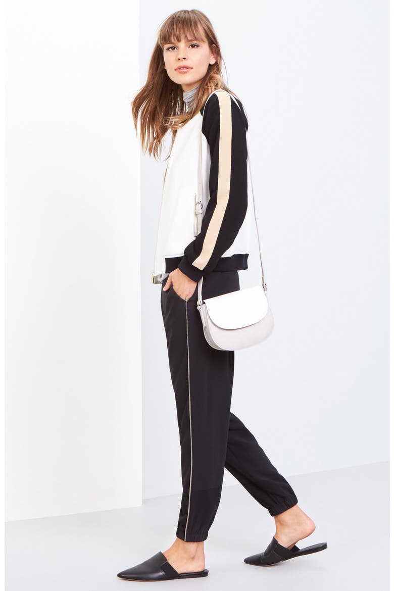 Zip Detail Jogger Pants, Alternate, color, BLACK
