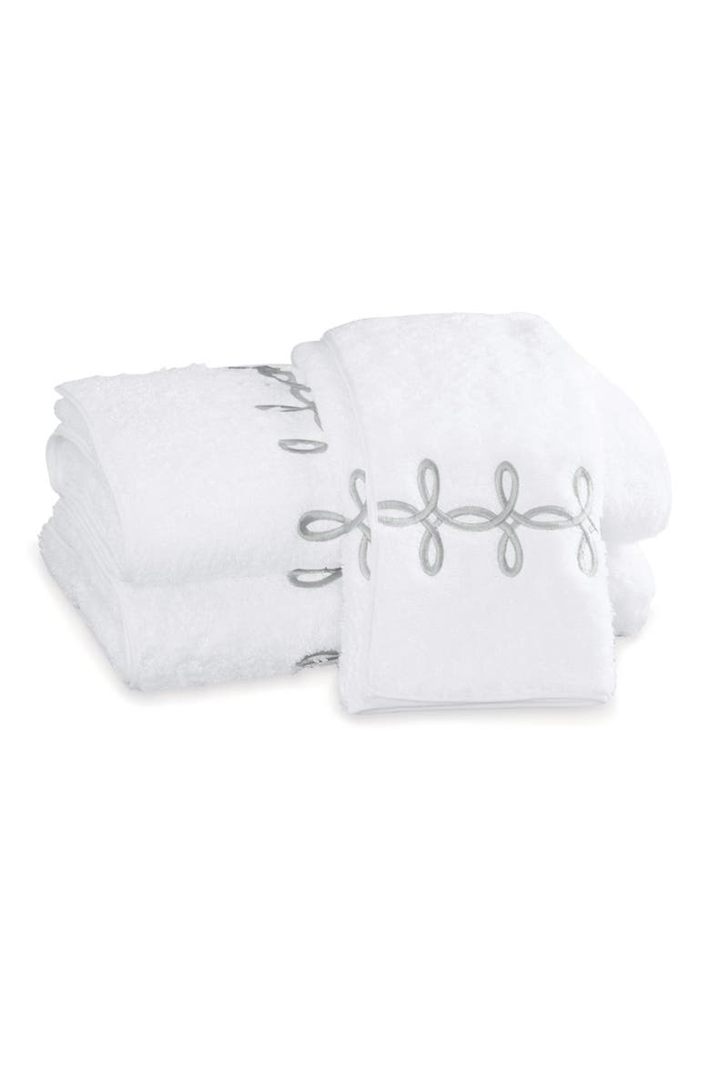 Gordian Knot Egyptian Cotton Bath Towel, Main, color, SILVER