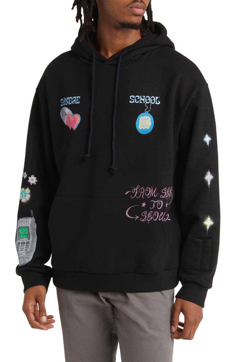 SUNDAE SCHOOL From Seed to Seoul Cotton Graphic Hoodie, Main, color, 