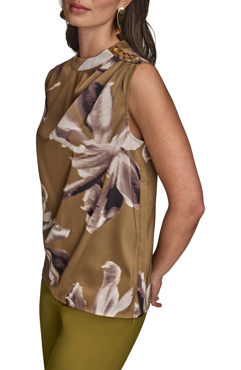 Donna Karan New York Drape Neck Charmeuse Top, Alternate, color,