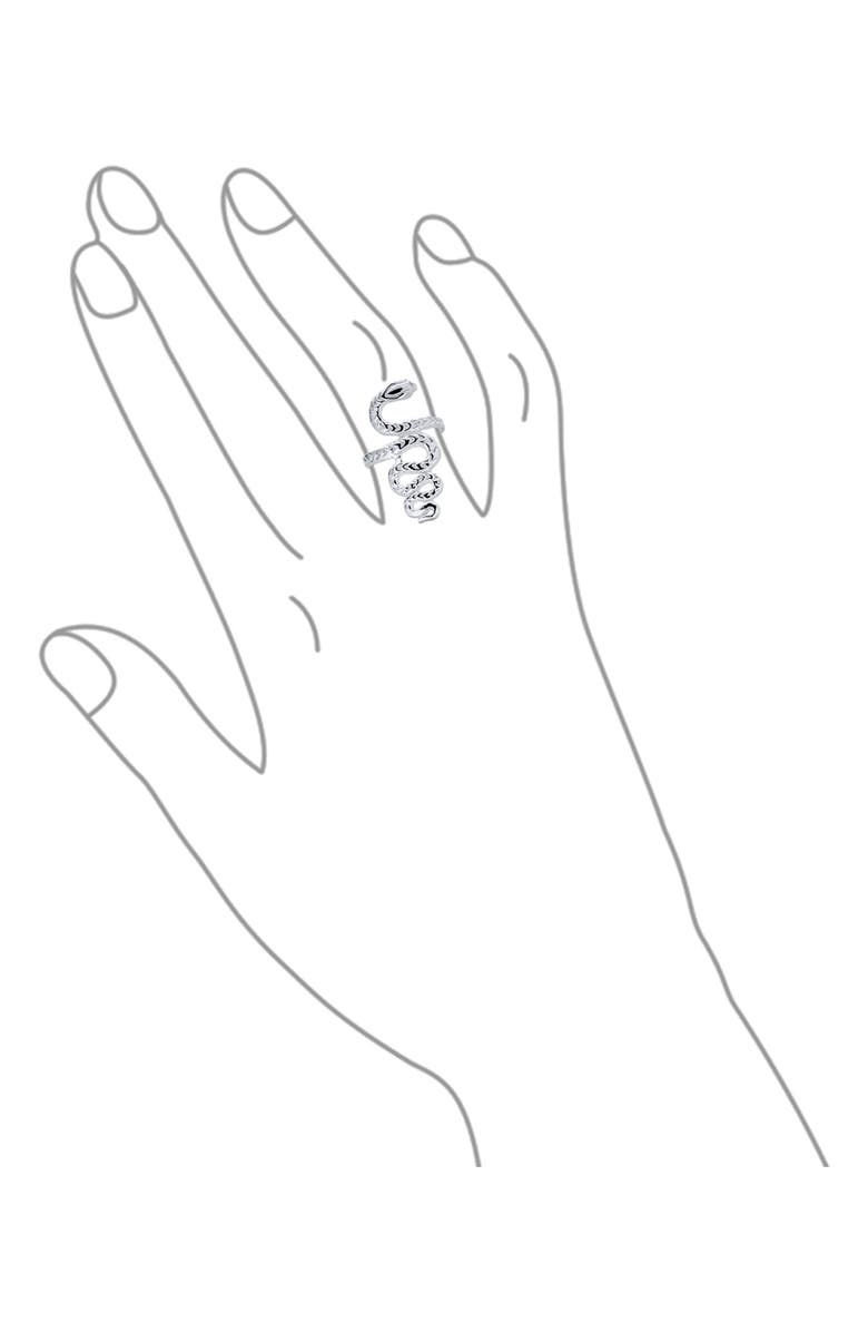 BLING JEWELRY Egyptian Coil Snake Ring, Alternate, color, Silver-Tone