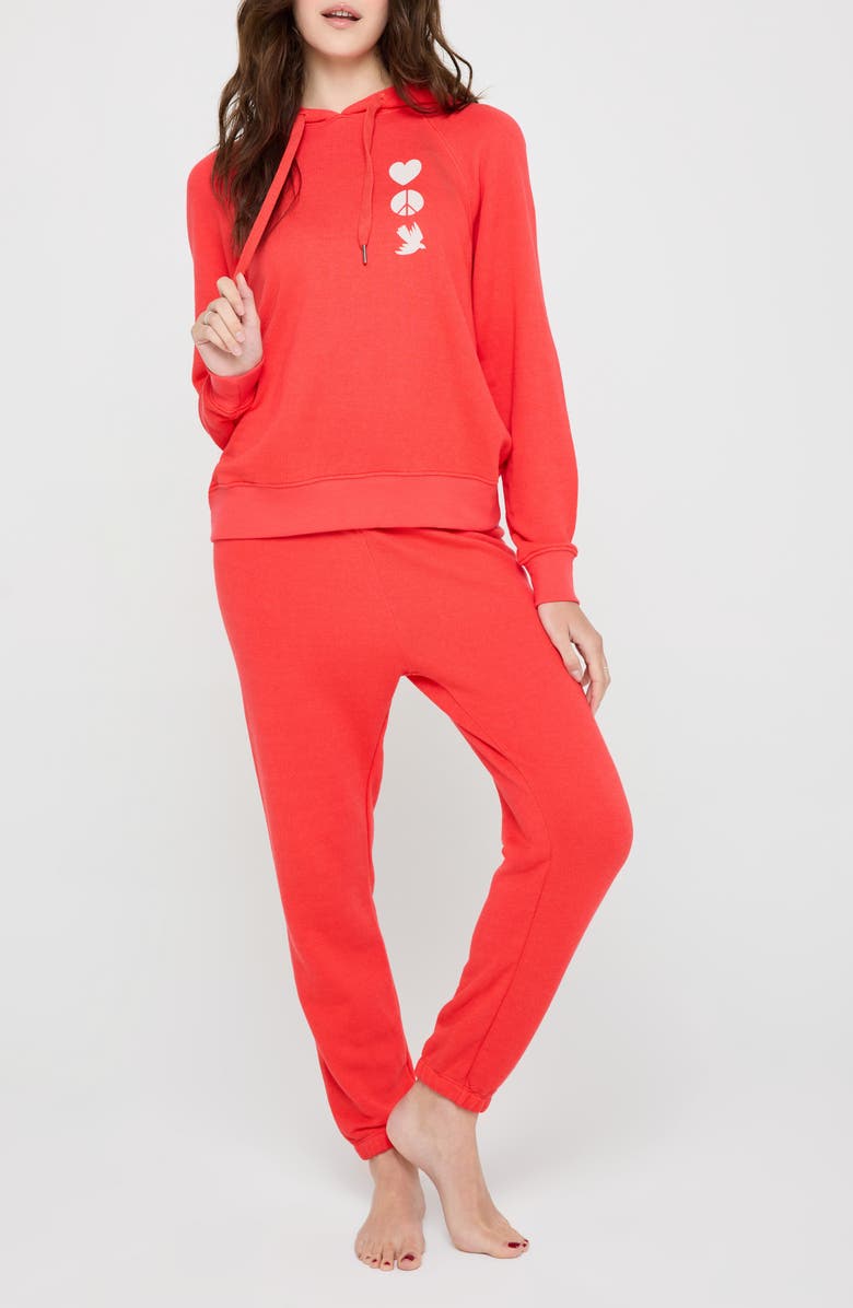 Spiritual Gangster Love Heart Harper Crop Hoodie, Alternate, color,