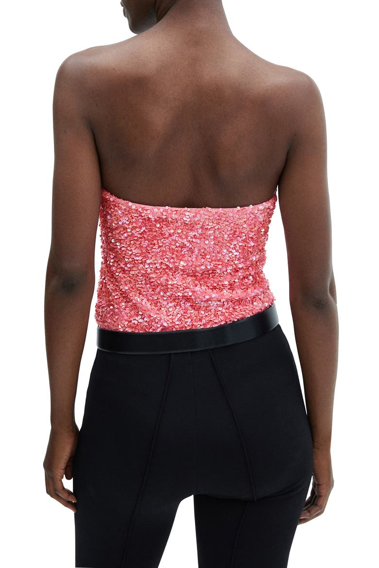 Strapless Sequin Bodysuit, Alternate, color, PINK