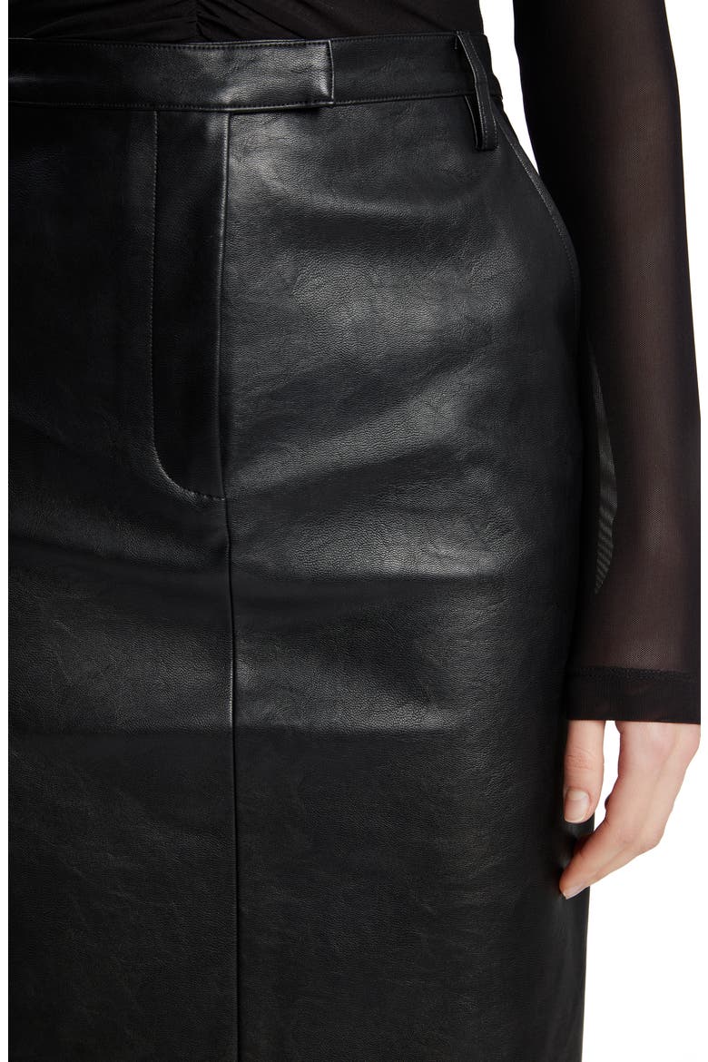 Phenix Faux Leather Pencil Skirt, Alternate, color, BLACK
