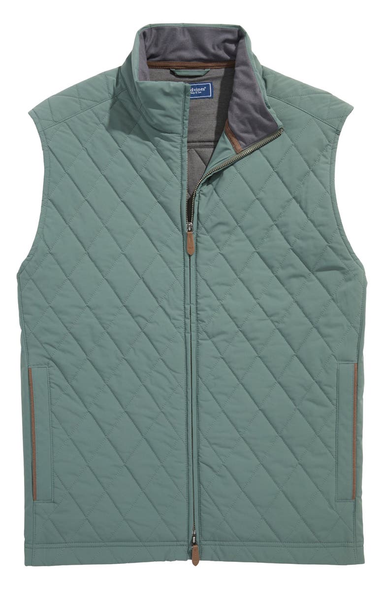 vineyard vines The Dorset Water Repellent Quilted Vest, Main, color, Balsam
