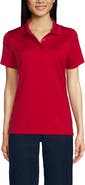 Lands' End School Uniform  Short Sleeve Feminine Fit Rapid Dry Polo Shirt