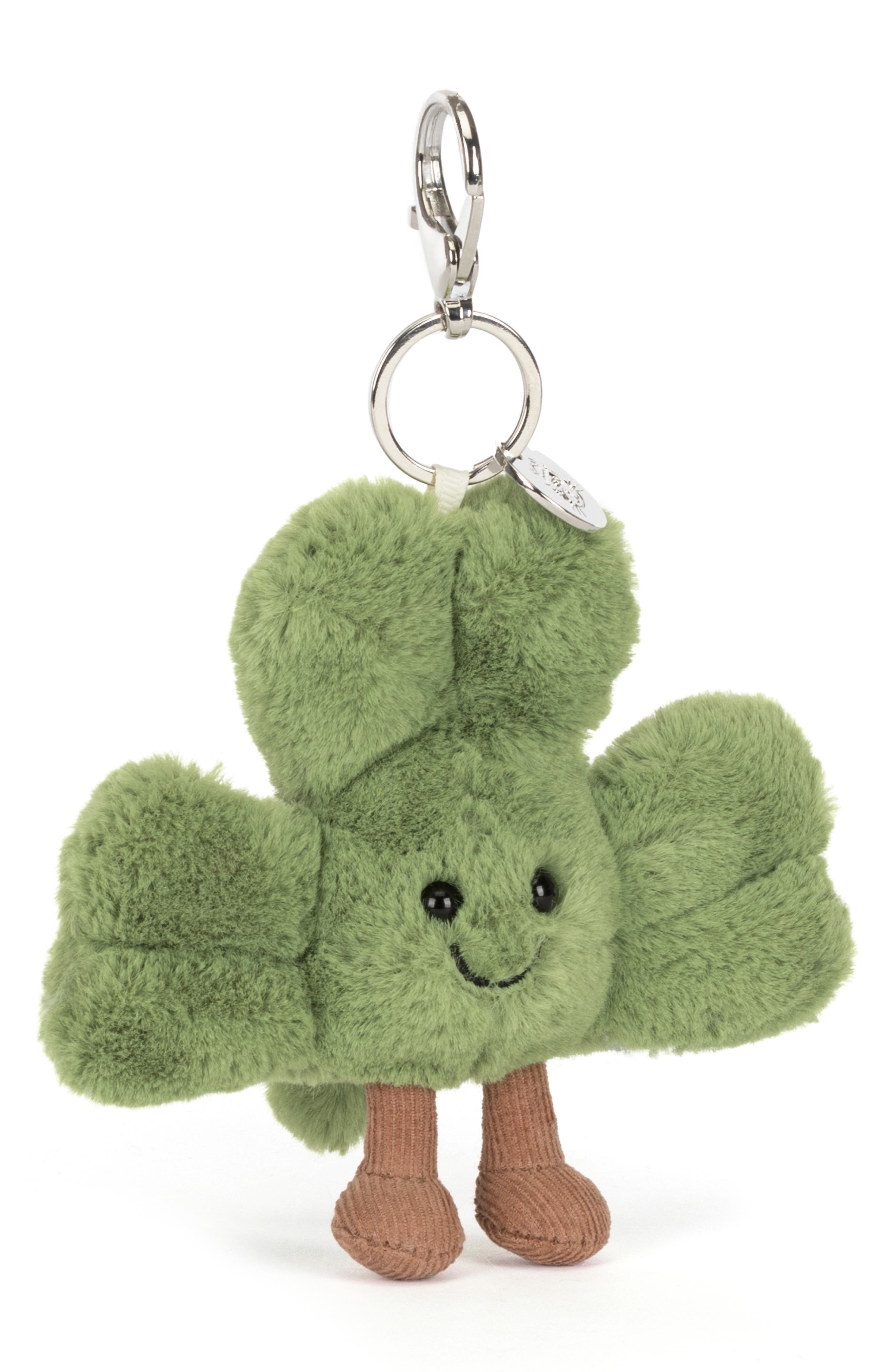 Amuseables Shamrock Bag Charm, Main, color, GREEN