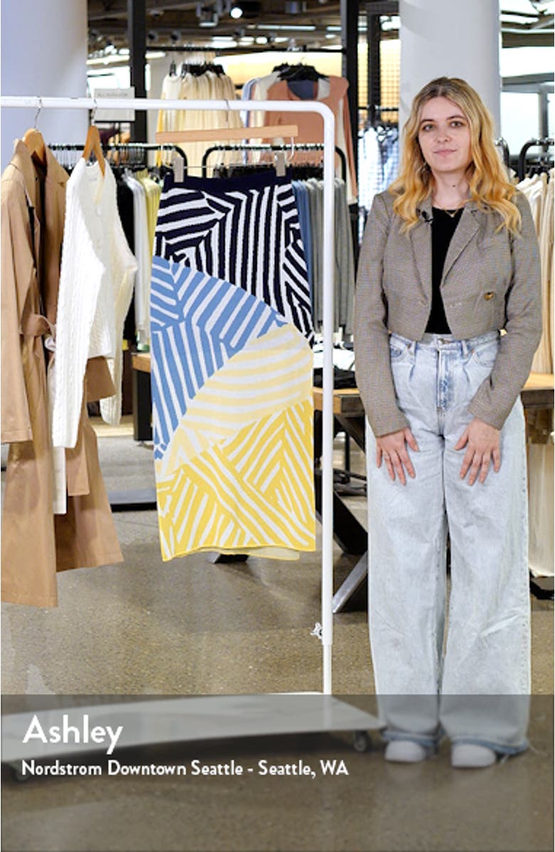 Giovanni Colorblock Stripe Maxi Sweater Skirt, sales video thumbnail