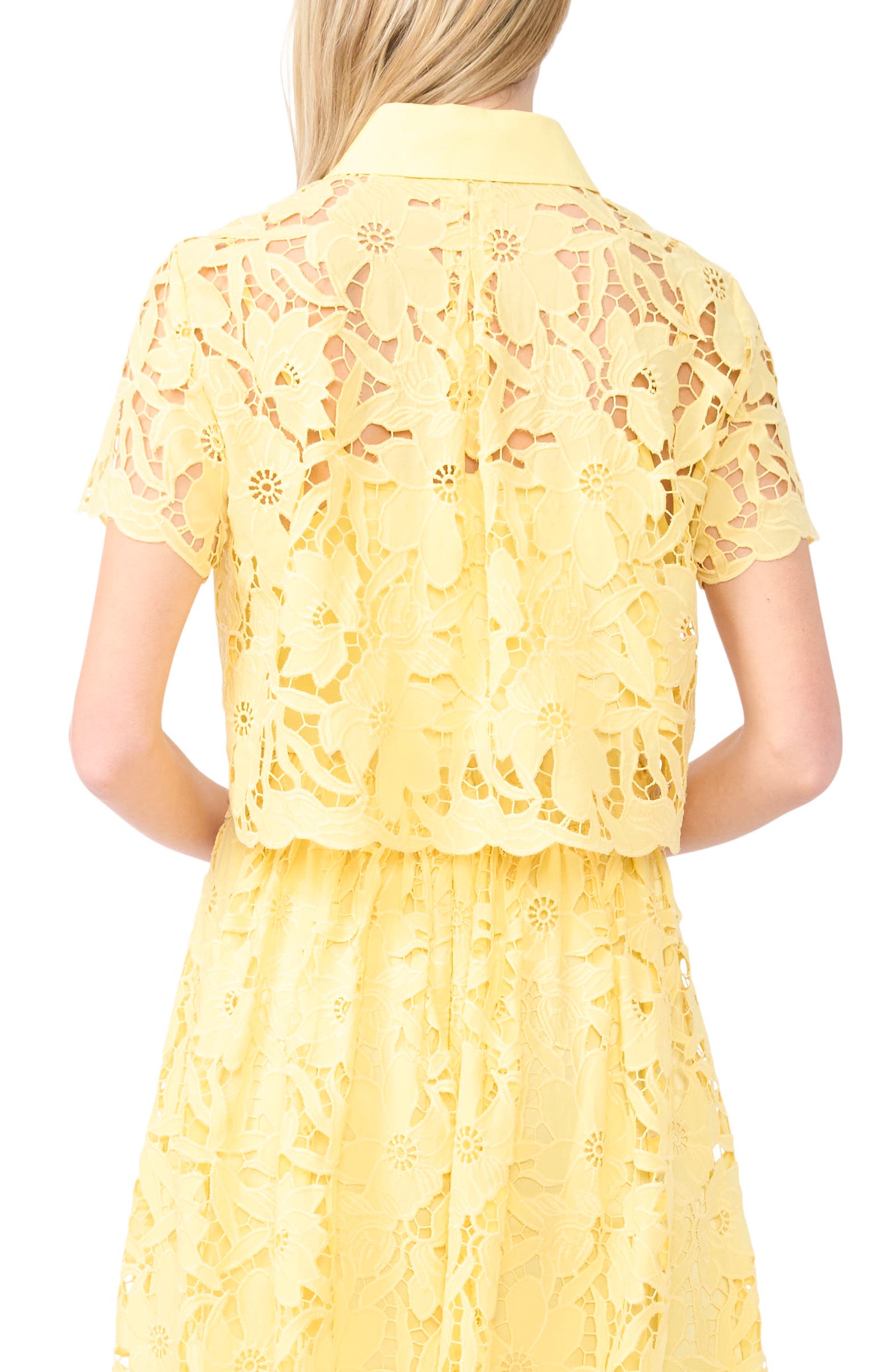 Micah Lace Embroidered Button-Up Top - image 2