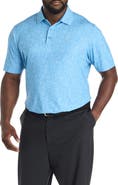 Callaway Big & Tall Micro Chevron Print Polo Shirt