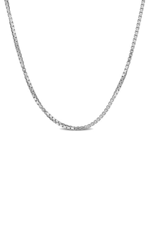 Box Link Chain Necklace, 0.80mm