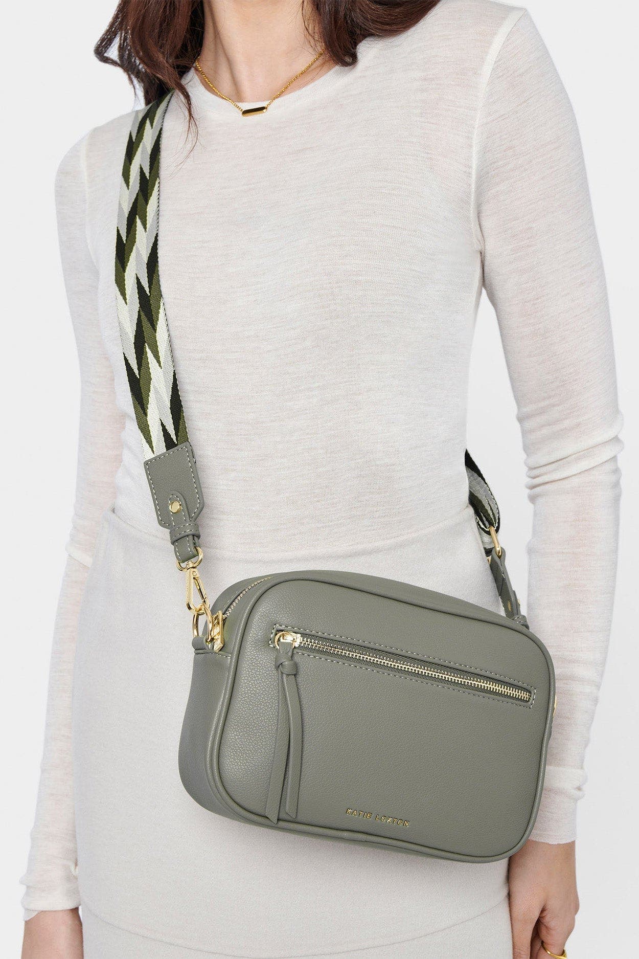 Katie Loxton Hallie Crossbody Bag, Alternate, color, Graphite Green