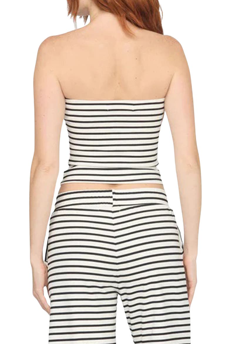 Thea Striped Tube Top, Alternate, color, IVORY/ BLACK