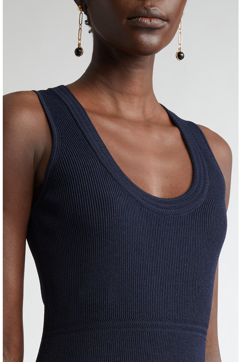 Scoop Neck Fine Rib Tank Dress, Alternate, color, MIDNIGHT