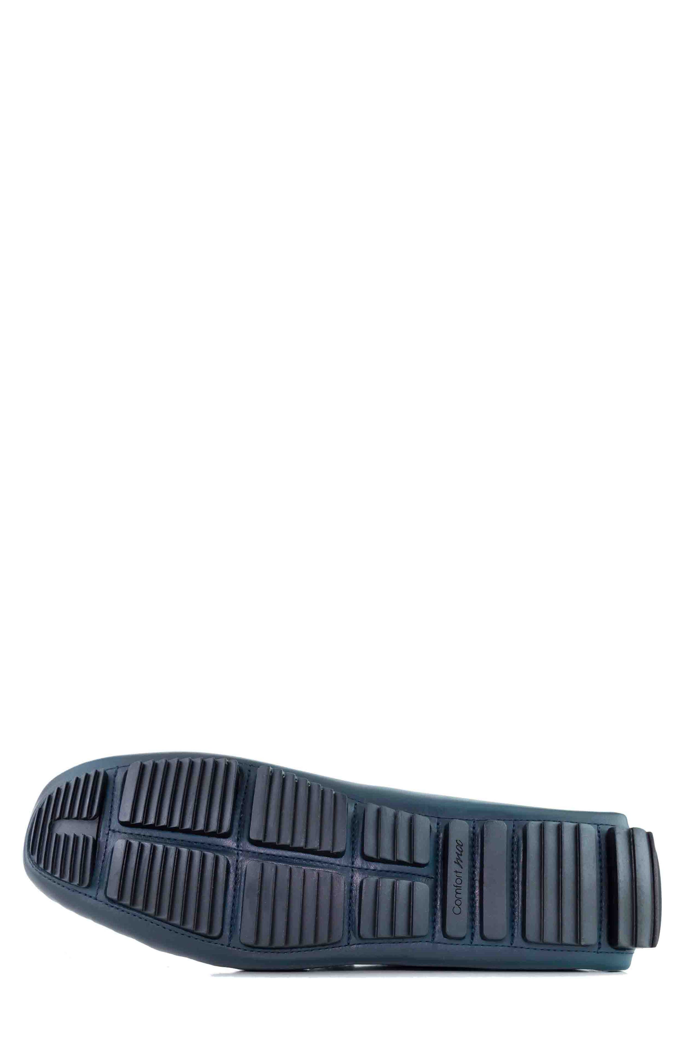 Spring Street Woven Leather Driving Loafer, Alternate, color, NAVY BASKET NAPA