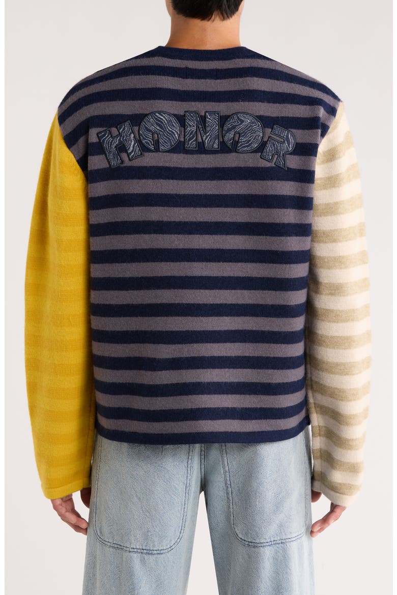 Mixed Stripe Sweater, Alternate, color, NAVY