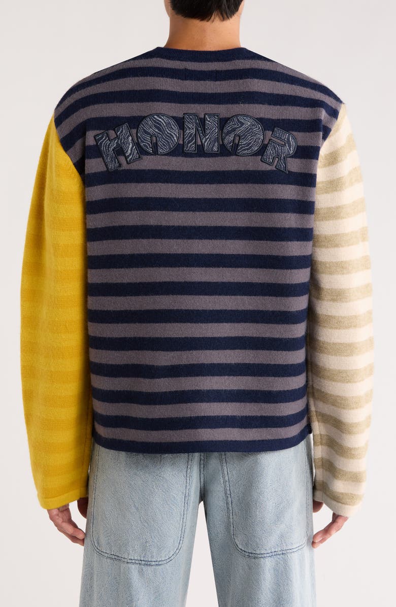 HONOR THE GIFT Mixed Stripe Sweater, Alternate, color, Navy
