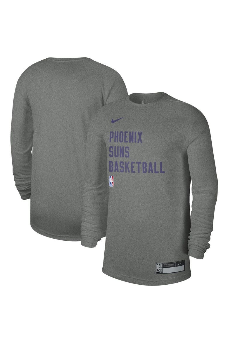 Unisex Nike Heather Gray Phoenix Suns 2023/24 Legend On-Court Practice Long Sleeve T-Shirt, Main, color, Heather Gray