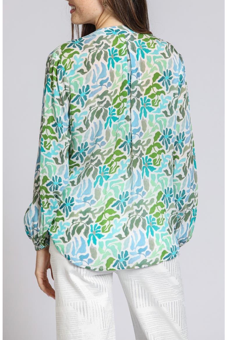 Print Surplice Neck Top, Alternate, color, GREEN MULTI