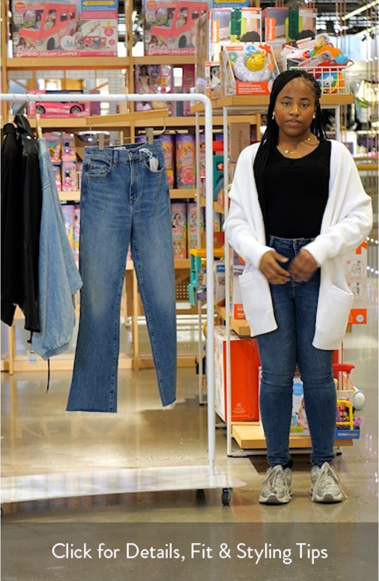 Soho Raw Hem High Waist Ankle Flare Jeans, sales video thumbnail