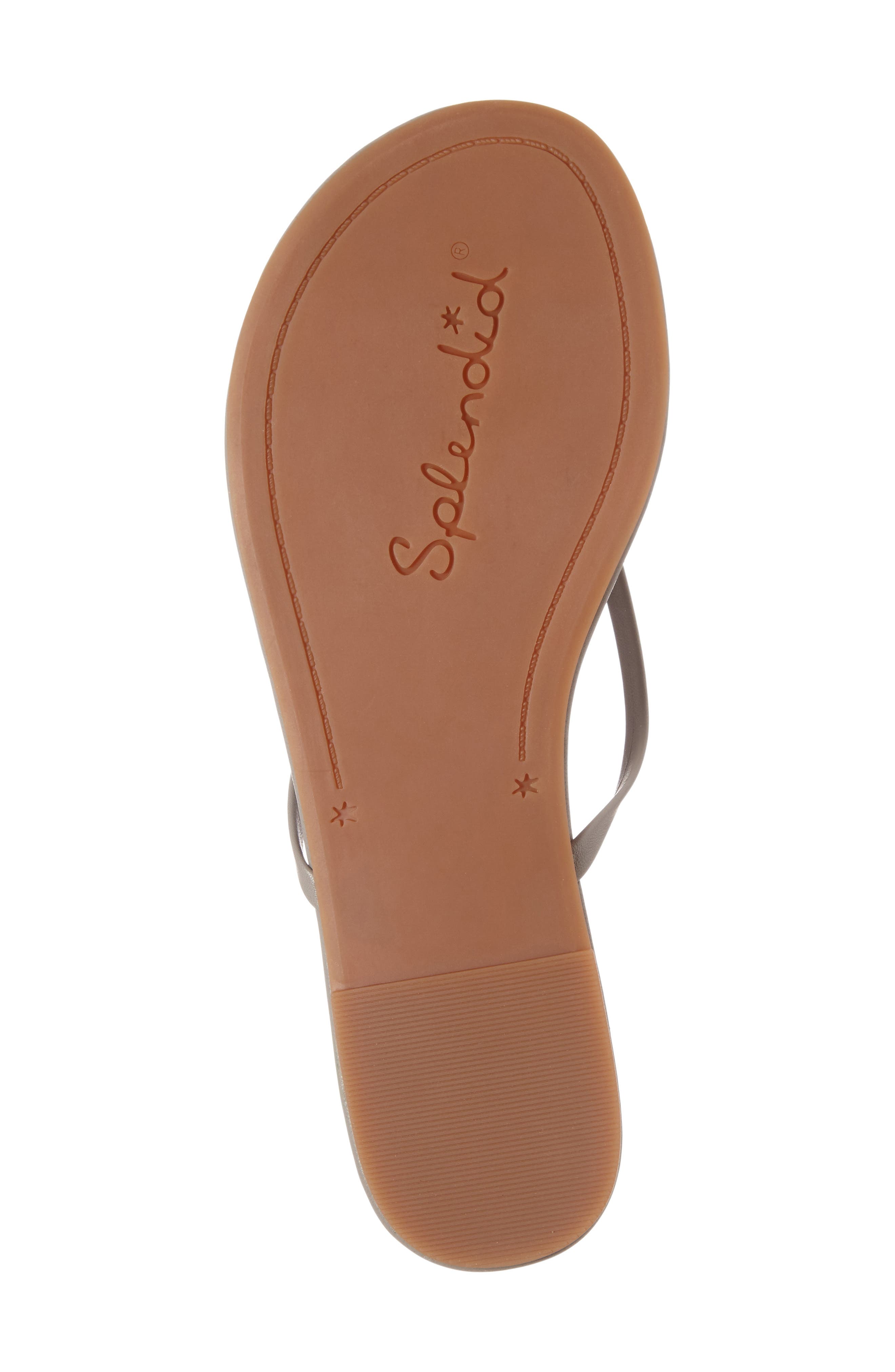 'Madrid' Flip Flop, Alternate, color, LIGHT GREY LEATHER