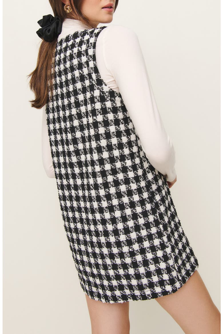 Tropez Tweed Shift Dress, Alternate, color, BLACK CHECK
