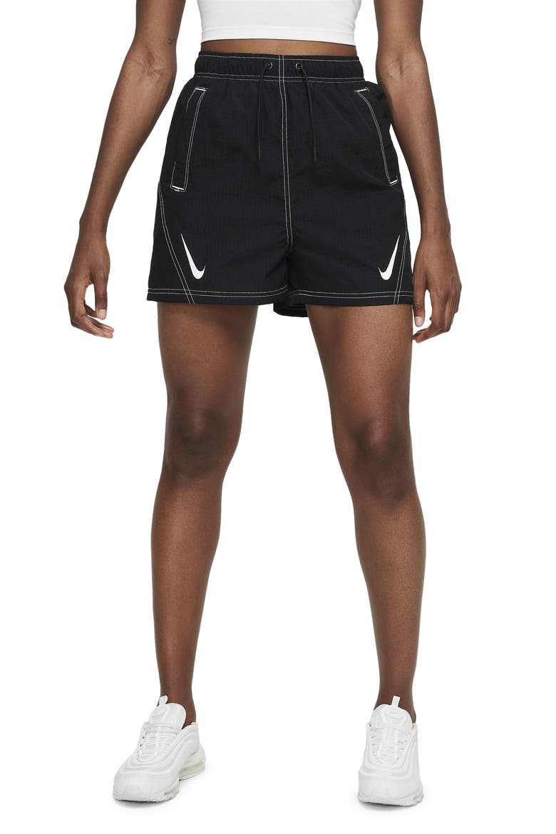 Sportswear Swoosh Repel Shorts, Main, color, BLACK/ WHITE/ WHITE