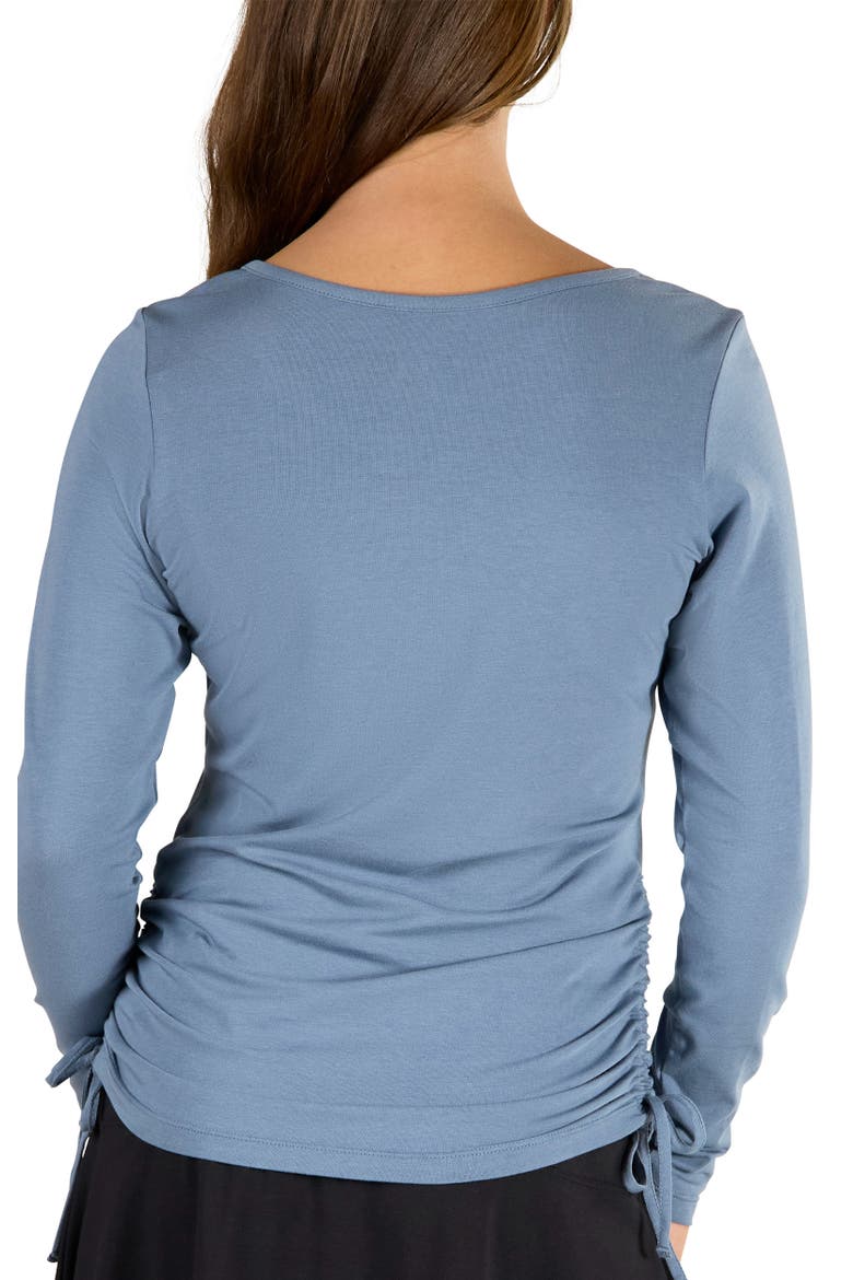 Long Sleeve Ruched Everyday Tee, Alternate, color, Mirage