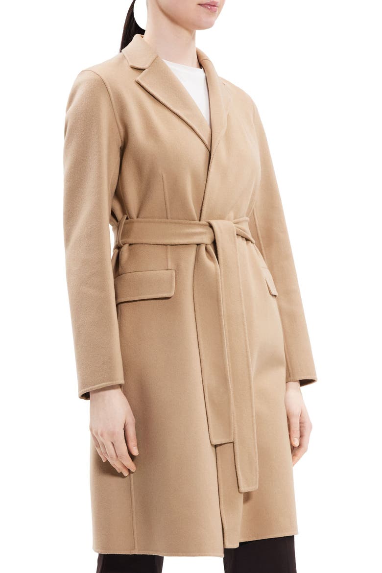 Wool & Cashmere Wrap Coat, Alternate, color, PALOMINO