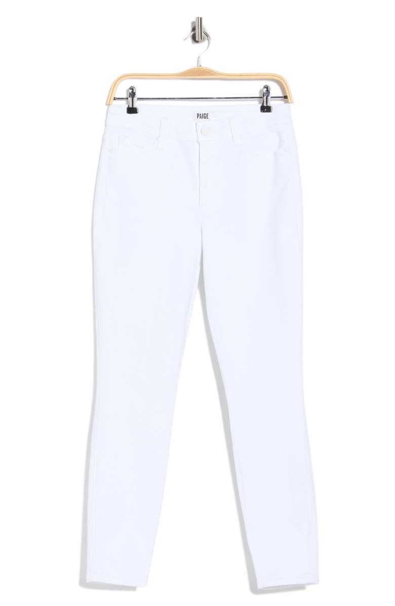 PAIGE Hoxton Ankle Skinny Jeans, Main, color, Crisp White