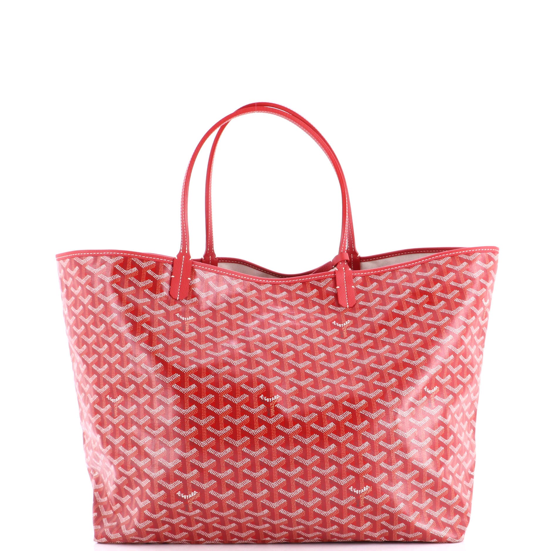 Pre-Owned Goyard Saint Louis Tote Coated Canvas GM, Main, color, Red