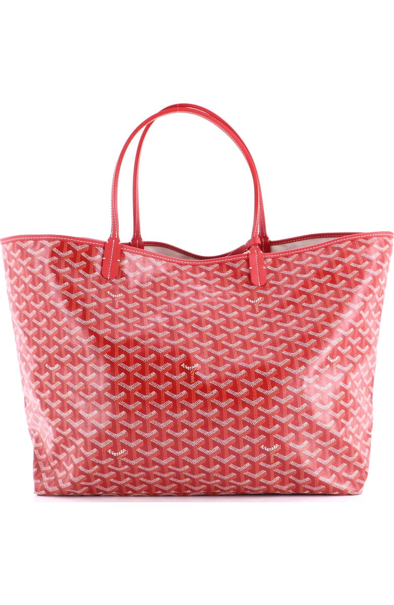 Pre-Owned Goyard Saint Louis Tote Coated Canvas GM, Main, color, Red